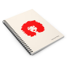 Load image into Gallery viewer, Lucy Curls Spiral Lined Ruled Notebook - Cream & Red