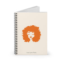 Load image into Gallery viewer, Lucy Curls Spiral Lined Ruled Notebook - Cream & Orange