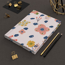 Load image into Gallery viewer, Flowers and More Blue & Blush Hardcover Journal Matte