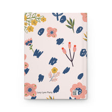 Load image into Gallery viewer, Flowers and More Blue & Blush Hardcover Journal Matte