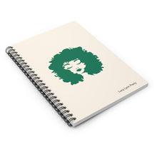 Load image into Gallery viewer, Lucy Curls Spiral Lined Ruled Notebook - Cream & Emerald Green