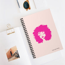 Load image into Gallery viewer, Lucy Curls Spiral Lined Ruled Notebook - Blush & Fuschia Pink