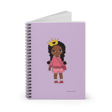 Load image into Gallery viewer, Naomi Curls Spiral Ruled Journal - Purple