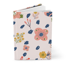 Load image into Gallery viewer, Flowers and More Blue & Blush Hardcover Journal Matte
