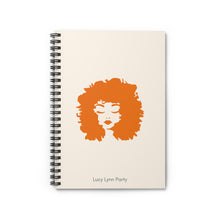 Load image into Gallery viewer, Lucy Curls Spiral Lined Ruled Notebook - Cream & Orange
