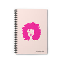 Load image into Gallery viewer, Lucy Curls Spiral Lined Ruled Notebook - Blush & Fuschia Pink