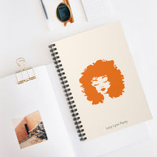 Load image into Gallery viewer, Lucy Curls Spiral Lined Ruled Notebook - Cream & Orange