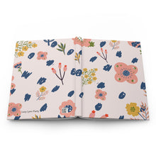 Load image into Gallery viewer, Flowers and More Blue & Blush Hardcover Journal Matte