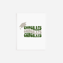 Load image into Gallery viewer, Wavy Congrats Graduation Card with Cap