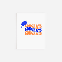 Load image into Gallery viewer, Wavy Congrats Graduation Card with Cap