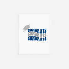 Load image into Gallery viewer, Wavy Congrats Graduation Card with Cap