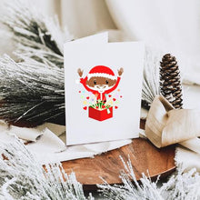 Load image into Gallery viewer, Jolly Black Santa Claus Christmas Cards
