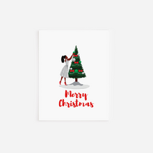 Load image into Gallery viewer, Christmas Card Melanin Woman 6 Pack