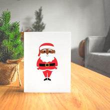 Load image into Gallery viewer, Smiling Black Santa Claus Christmas Cards