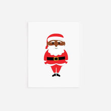 Load image into Gallery viewer, Smiling Black Santa Claus Christmas Cards