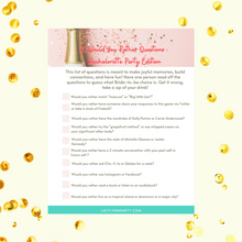 Load image into Gallery viewer, 50 Would You Rather Questions: Bachelorette Party Edition
