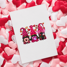 Load image into Gallery viewer, Adorable Black Valentine's Day Gnomes Valentine's Day Card