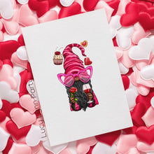 Load image into Gallery viewer, Black Valentine's Day Gnome Valentine's Day Card