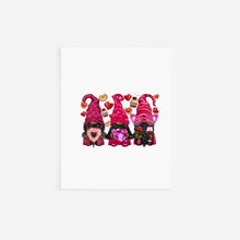 Load image into Gallery viewer, Adorable Black Valentine's Day Gnomes Valentine's Day Card