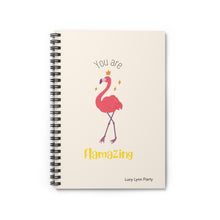 Load image into Gallery viewer, Flamazing Spiral Lined Ruled Notebook - Cream &amp; Orange
