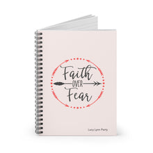 Load image into Gallery viewer, Faith Over Fear Spiral Lined Journal - Cream &amp; Orange
