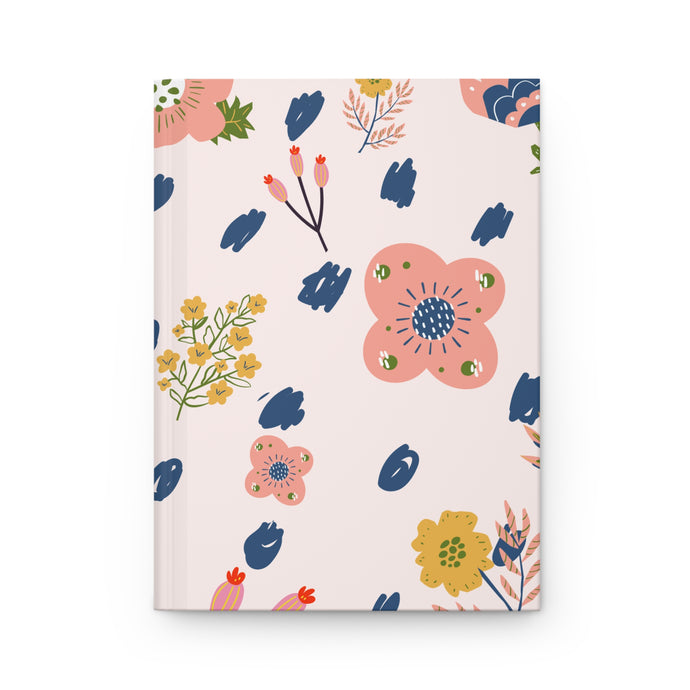 Flowers and More Blue & Blush Hardcover Journal Matte