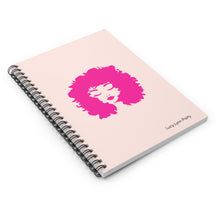 Load image into Gallery viewer, Lucy Curls Spiral Lined Ruled Notebook - Blush &amp; Fuschia Pink

