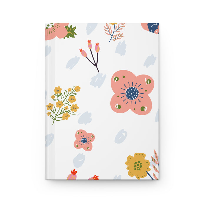 Flowers and More White Hardcover Journal Matte