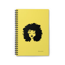 Load image into Gallery viewer, Lucy Curls Spiral Journal - Yellow &amp; Black
