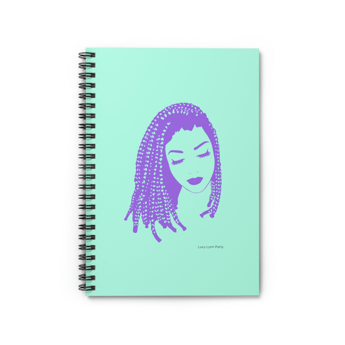 Dee Spiral Lined Ruled Notebook - Teal