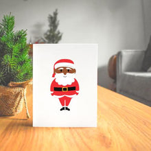 Load image into Gallery viewer, Smiling Black Santa Claus Christmas Cards
