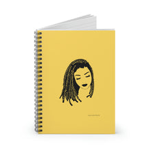 Load image into Gallery viewer, Dee Spiral Lined Ruled Notebook - Yellow &amp; Black
