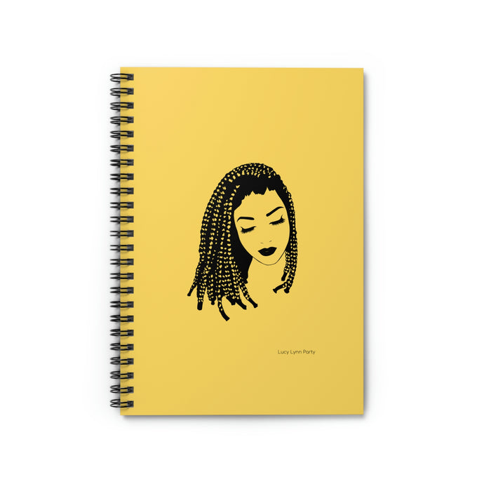 Dee Spiral Lined Ruled Notebook - Yellow & Black